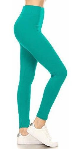 Leggings Depot Yoga Leggings Sólidos, Jade, Más Rk8yw