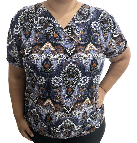 Blusinha Camisa Plus Size Feminina Confortável Para Senhoras