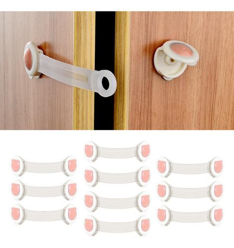 10 Piezas Puerta De Bebé Cajón Refrigerador Cocina Rosa