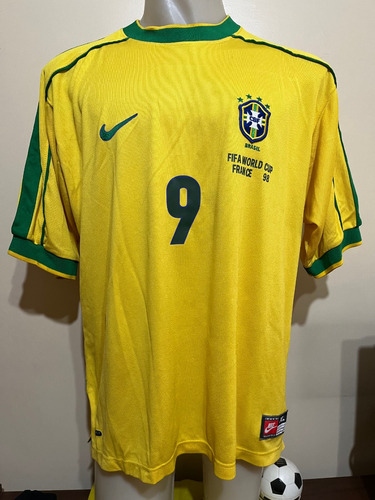Camiseta Brasil Francia 1998 Ronaldo #9 Real Madrid Xl - Xxl