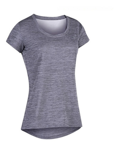 Remera Topper T-shirt Bas Wmn Trng Gris Mujer