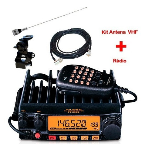 Rádio Yaesu Ft-2980r 80w Vhf + Kit Antena