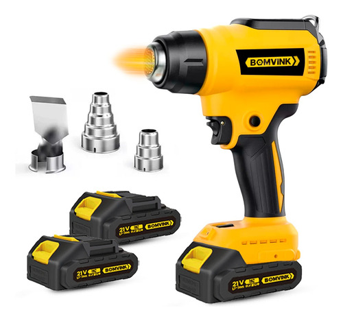 Soprador Termico Pistola De Ar Sem Fio 21v 400w 2 Baterias