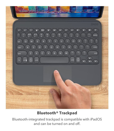 Case + Teclado Trackpad Zagg Para iPad Pro 11 M2 A2759 A2435