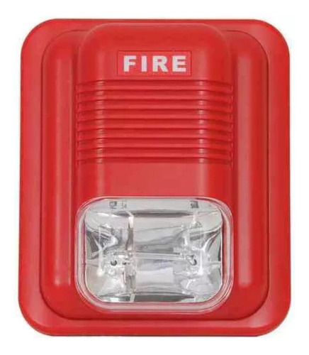 Sirena De Incendio 24v Con Strobo Flash  Alarma