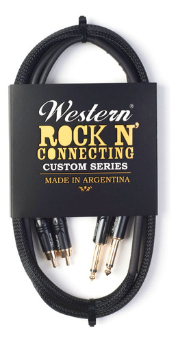 Cable Western 2 Plug Rca-2 Plug Mono 5mm 3 Mts Expandible