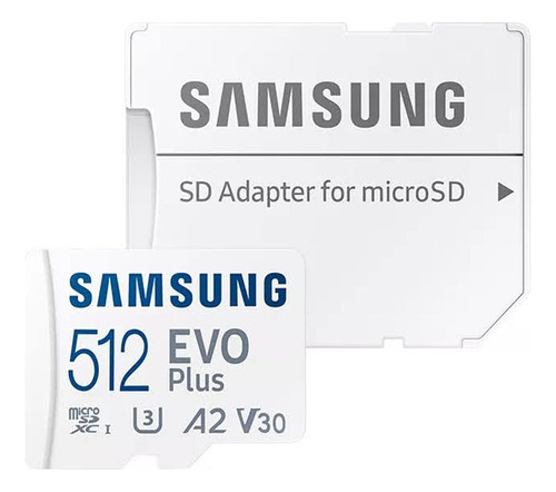 Tarjeta De Memoria Samsung Evo Plus 512 Gb U3 Class 10 A2 4k