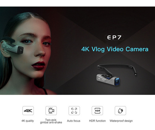Ordro Ep7 Head Wearable 4k 60fps Cámara De Vídeo Primera Per