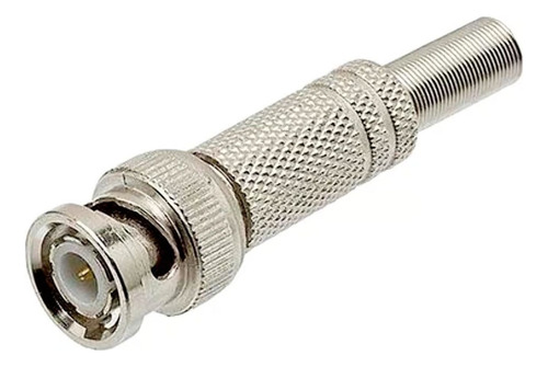 Kit 2 Conector Bnc Macho Com Mola De Parafuso