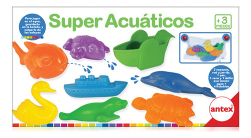 Super Acuaticos Antex Juego Lanza Agua Bebes Niños Baño