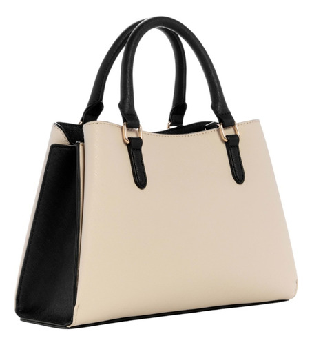Bolsa Guess Factory Sg954306-sml Acabado de los herrajes Níquel Color Beige Correa de hombro Beige Diseño de la tela Lisa