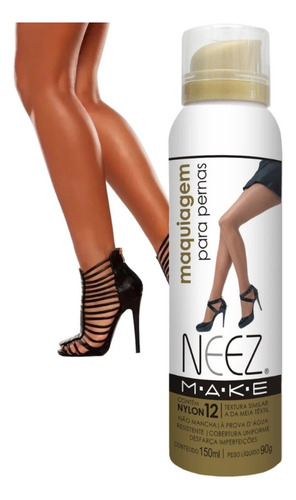 Meia Calça Em Spray Maquiagem Para Pernas 150ml Morena Media