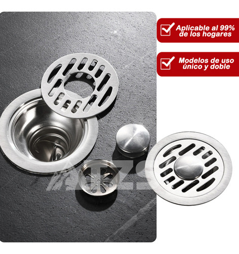 -de Coladera De Baño Antiolores De Acero Inoxidable