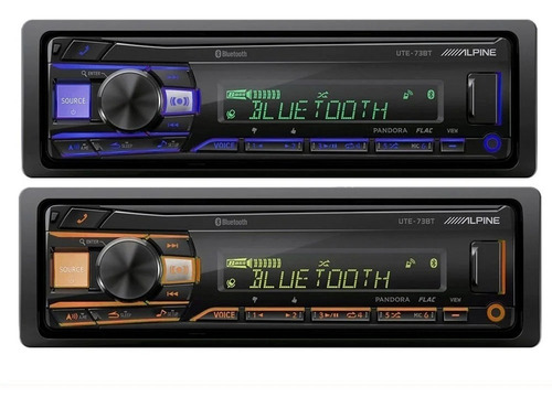 Autoestereo Alpine Bluetooth Multicolor Usb Mp3 Ute-73bt