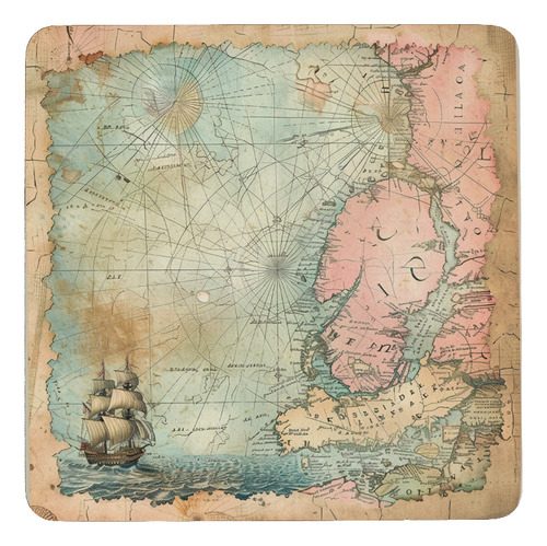 Mousepads Decorados 20x20cm - Mapas Antiguos
