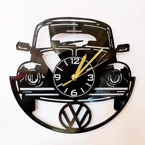 Reloj Pared Disco Vinil Vinilo Acetato Volkswagen Vocho Ca29