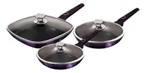 Comprar Jogo Frigideiras Cu002F Tampa 6pçs Purple Eclipse Berlinger Haus