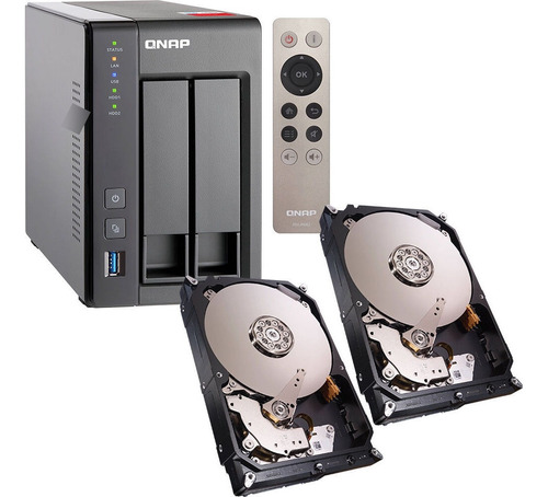 Servidor Nas Qnap Ts-251+ Ram 4gb En Caja Con Disco Hdd (Usado)