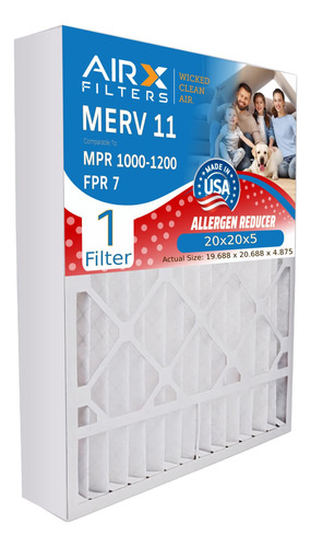 Filters Wicked Clean Air Filtro Aire Merv 11 20 X 5 Para