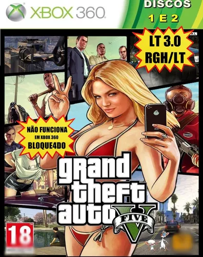 Jogo GTA 5 Para Xbox 360 LT 3.0