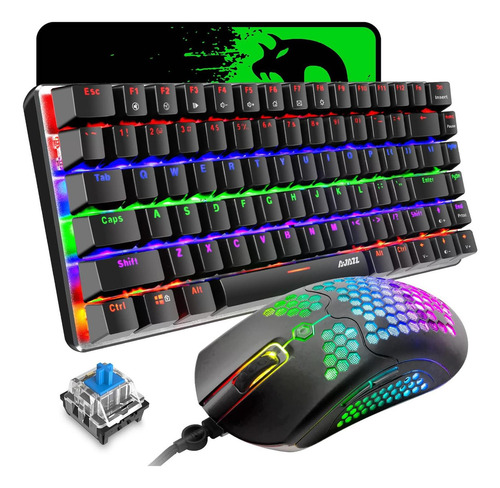 Teclado De Juego Ziyouang Ak33, Mouse M5, Teclado Mecánico D