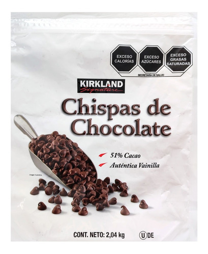 Chispas De Chocolate Kirklan Para Hornear O Derretir 2.04 Kg