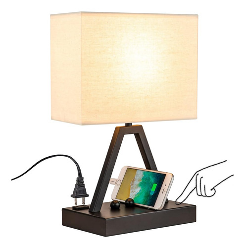 ~? Briever Usb C Touch Control Table Lamp, Lámpara De Escrit