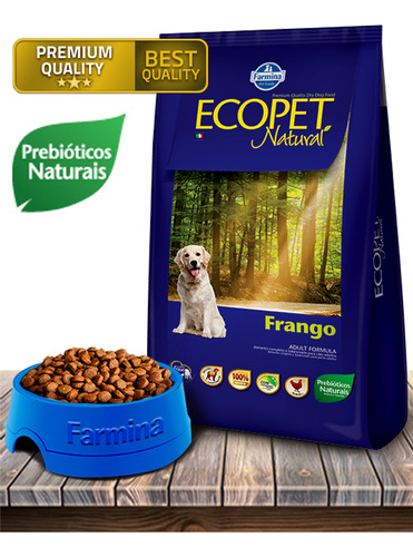 Ração Ecopet Natural Adulto Frango 20 Kg