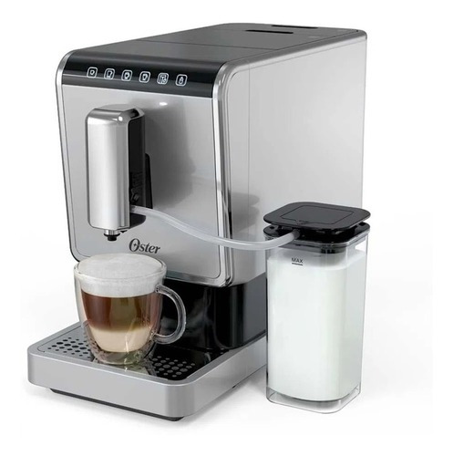 Cafetera Oster Super Automática para Espresso con 20 Bar de Presión Plateado