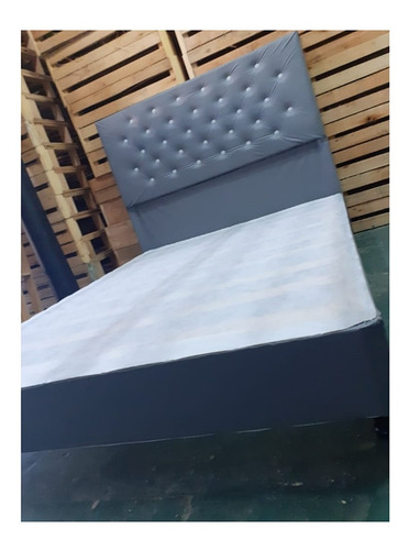 Imagen 4 de 9 de Base De Sommier Cama 2 Plazas 140x190 Box Colores Ecocuero