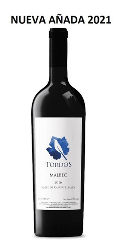 Vino Tordos Malbec 2019 Salta (paco Puga)