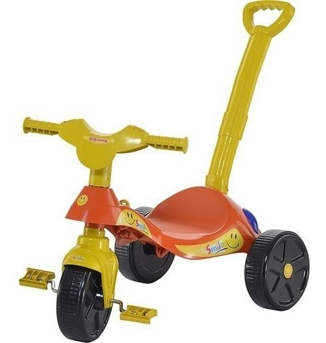 Triciclo Infantil Moto Smile Laranja E Amarelo - Biemme