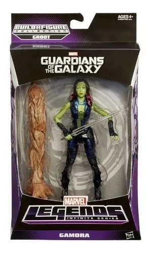 Muñeca Gamora 16 con Bad Groot de la serie Infinite de Marvel Legends