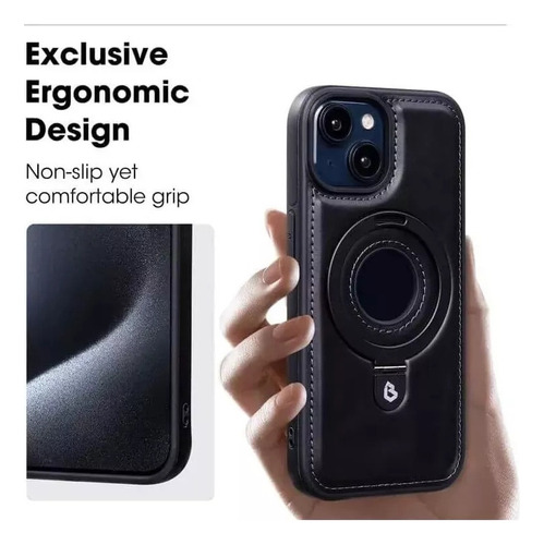 Sa De Funda De Cuero Invisible Para iPhone Funda Cuero Magnética