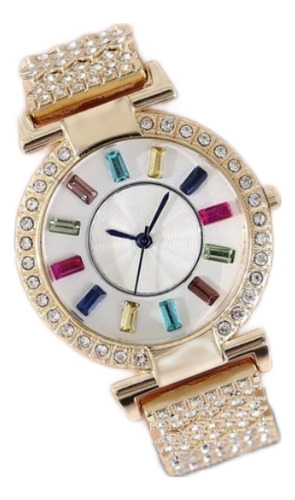 Joya Reloj Fino Mujer Diamantes Arcoíris Cristal Swarovskine