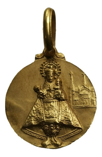 Medalla Oro 18k Virgen De Covadonga #1116 Bautizo Comunión 