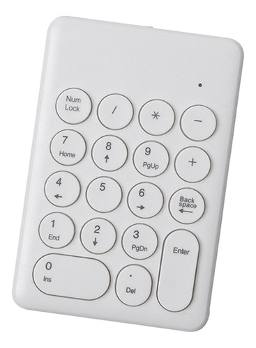 Nuevo 18 Teclas 2.4g Inalámbrico Numérico Blanco Blanco A