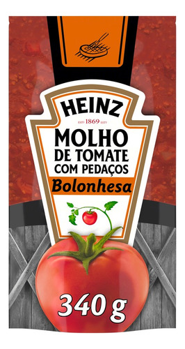 Molho De Tomate Heinz Bolonhesa 340g