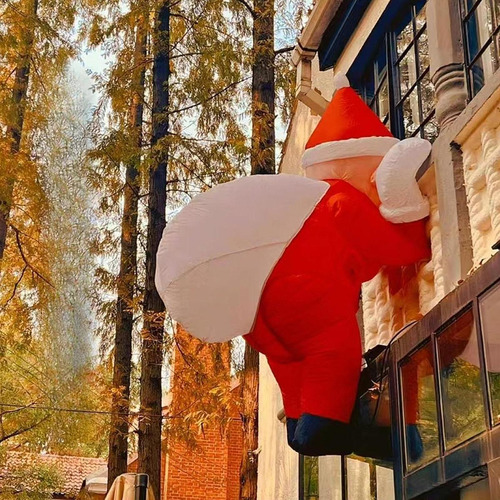 Papá Noel Inflable Navideño Colgante Con Luces Led