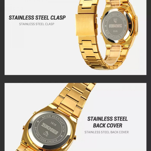 Reloj Electrónico Empresarial Impermeable Skmei Para Hombre
