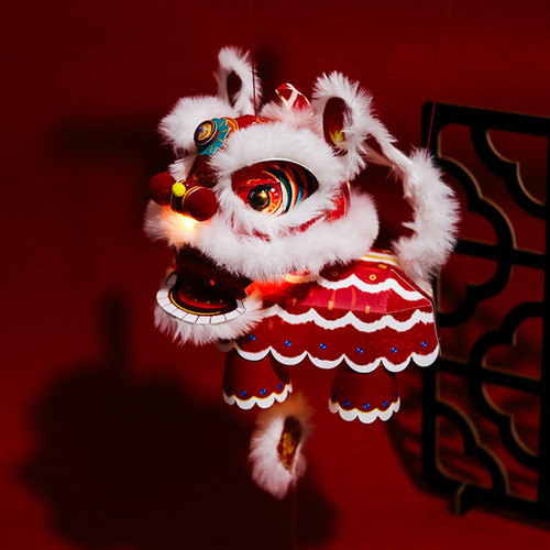 Chinese Dance Lion Lantern Diy Hanging Ornament For Festival