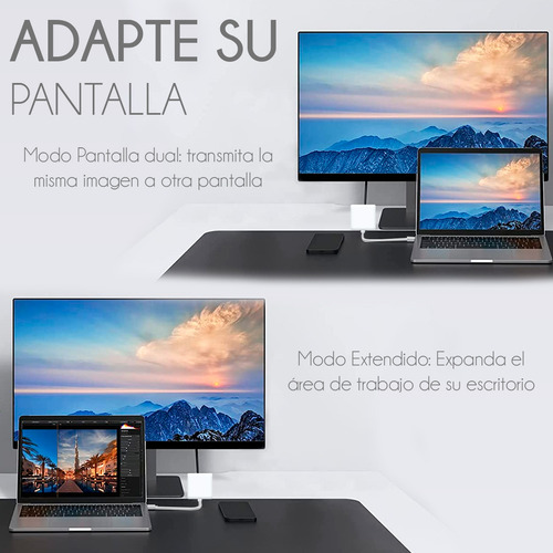 Adaptador Cable Slim Company Conector Convertidor Displayport Macho A Hdmi Hembra Alta Resolución Full Hd 1080p Color Blanco