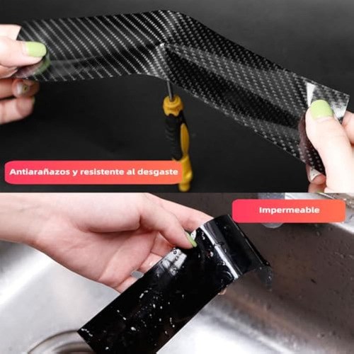Cm- 2 Rollos Protector De Borde De Puerta De Coche Fibra