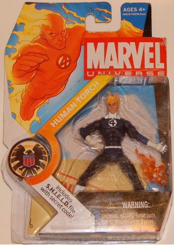 ### Marvel Universe Serie 1 Dark Blue Human Torch 011 ###