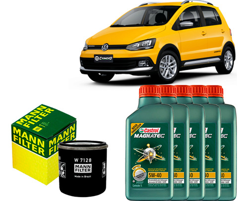 Kit Troca Óleo 5w40 Vw Crossfox 1.6 16v 2015/2018