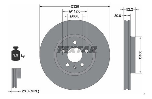 Imagen 5 de 10 de Juego De Discos Delantero - Audi - A4 A5 Q5