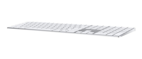 Teclado Apple Magic Keyboard con teclado numérico QWERTY inglés US color blanco