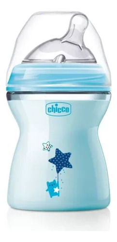 Kit Mamadeira Step Up 250ml Azul + 2 Bicos Reposição Chicco