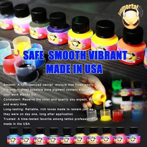 Tinta De Tatuaje Inmortal 10 Tintas De Color (s12) 5 Ml C/u