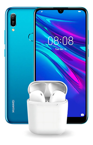 Celular Huawei Y6 2019 3gb Ram 64gb Rom Azul Zafiro Nuevo + Audifonos De Regalo
